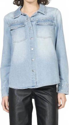 Dear John Denim Star With Studs Top In Blue