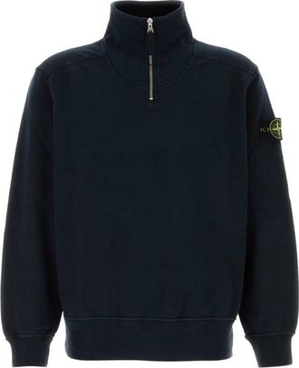Stone Island Dark Blue Relaxed Sweatshirt