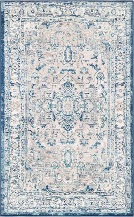 Safavieh Alfombra transicional de polipropileno gris/azul, 122 x 183 cm