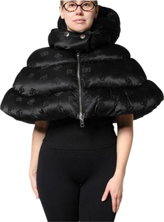 Dolce & Gabbana Dames, Jassen, Zwart, Maat: XS Nylon