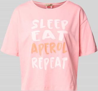 Smith & Soul T-Shirt mit Motiv- und Statement-Print in Pink, Gr&ouml;&szlig;e XXL