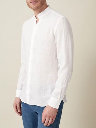 Luca Faloni White Linen Versilia Shirt