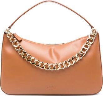 Twin-Set chain-strap shoulder bag - women - Bovine Leather/Cotton/Polyester - One Size - Brown