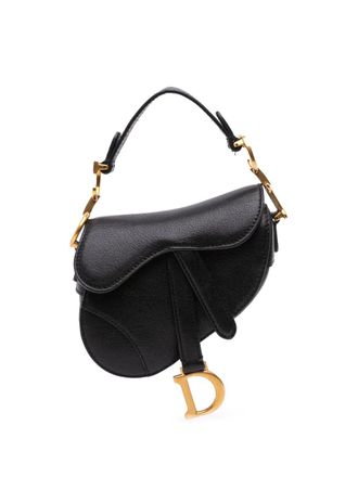 Dior 2021 Micro Goatskin Saddle satchel - women - Goat Skin - One Size - Black