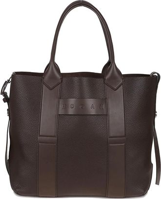 Hogan Leather Panelled Shoulder Bag