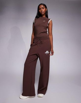 Nike Phoenix Fleece - Joggers a vita alta e fondo ampio marroni-Marrone