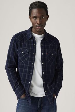 Levi's Camicia Western Barstow taglio standard in velluto a coste - Uomo - S - Blu / Dory Indigo Cord