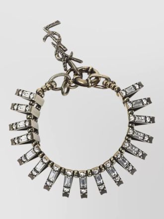 Saint Laurent pyramid crystal chain link bracelet design