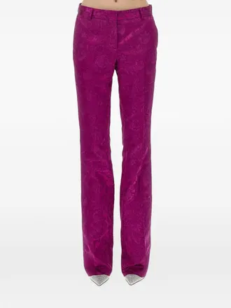 Roberto Cavalli Womens Trousers Jacquard Fuchsia Cotton