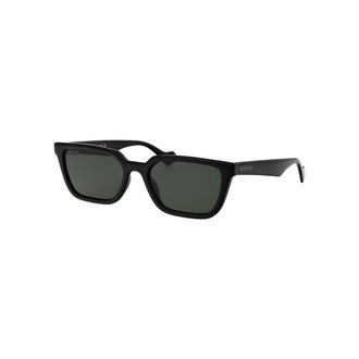 Gucci Gg1539S Lettering Zonnebril - Heren - Accessoires - Zwart - Maat: 55 MM