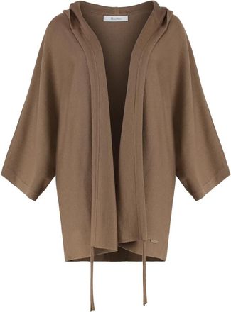 Max Mara Aster Virgin Wool Cardigan - Dames - Vesten - Bruin - M - Wol - Truien & Vesten