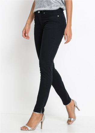 Bonprix Skinny-fit-Jeans BONPRIX Skinny-Jeans Mid Waist, cropped, Damen, Gr. 34, K-Gr, schwarz, Obermaterial: 97% Baumwolle, 3% Elasthan, skinny fit, Jeans Sk