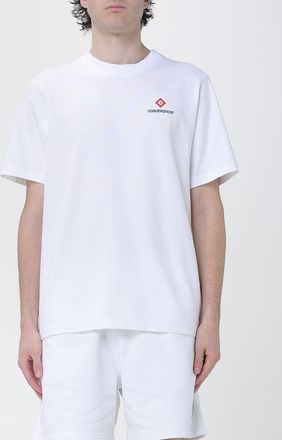 Casablanca T-shirt in cotone organico con scollo a girocollo e stampa logo
