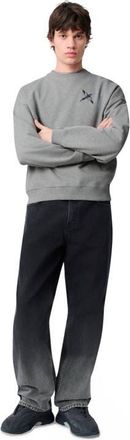 Axel Arigato Micro Bee Bird Sweatshirt in Grey Melange at Nordstrom, Size X-Large
