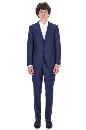 Ermenegildo Zegna Structured Deep Blue Wool-Mohair Two-Piece Suit