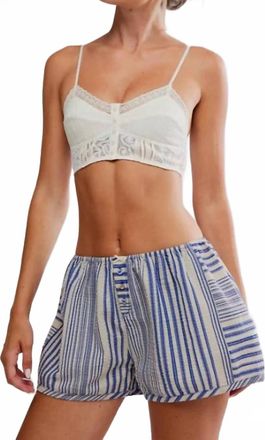 Free People Home By 8 Boxer In Cobalt Combo