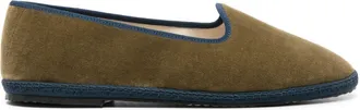 Scarosso William IV velvet loafers - men - Velvet/Cotton/Rubber - 45 - Green