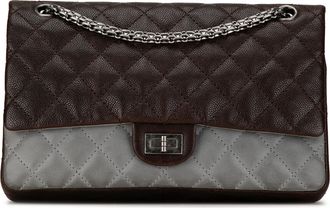 Chanel Pre-owned Womens Reissue 255 Flap Bag - Dark Brown Leather - One Size