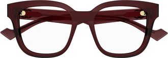 Gucci Glasses, unisex, Red, Size: 52 MM Optical Frame