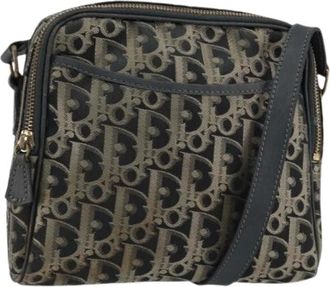 Dior Pre-owned Cross Body Bags, female, Black, Size: ONE SIZE Pre-owned Trotter Canvas Shoulder Bag