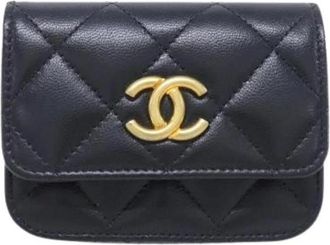 Chanel Pre-owned Goatskin Waist Bag - Dames - Vintage Heuptassen - Zwart - ONE Size - Leer - Vintage