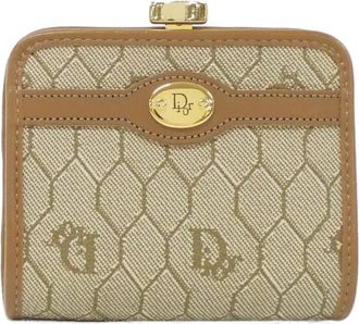 Dior Beige Coated Canvas Coin Purse/Coin Case (Pre-Owned)