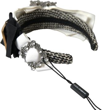 Dolce & Gabbana Multicolor Crystal Embellished Women Headband Diadem Fabric Accessory