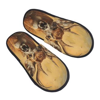 Generic Wild Deer Unisex Slippers Soft Shoes Non-Slip House Slippers For Winter Bedroom Outdoor L
