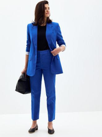 Contemporaine Womens Linen-cotton blend Universal pant Fit: Semi-slim leg, mid rise