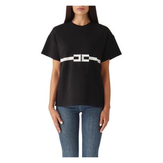 Elisabetta Franchi Mujer, Camisetas, Negro, Talla: L