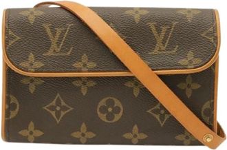 Louis Vuitton Pre-owned Pochette Florentine Monogram heuptas - Dames - Vintage Heuptassen - Bruin - ONE Size - Vintage