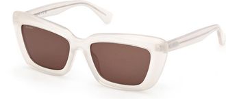 Max Mara MM0171 25E Womens Sunglasses White Size 54