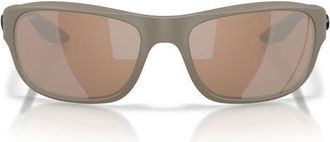 Costa Clipperton 58mm Polarized Rectangular Sunglasses in Sand /Copper Silver 580G at Nordstrom