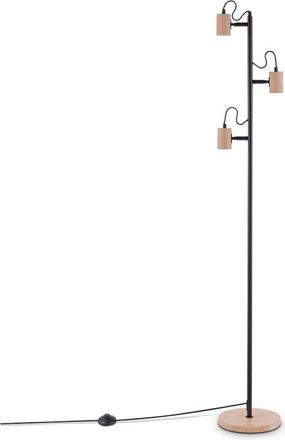 Paco Home Lampada Da Tavolo Comodino E14 Lampada Da Terra Minimalista Scandinavo E27 Legno Lampada da terra, Natur (Ø23,5 cm) (de) - Paco Home