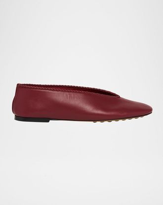 Bottega Veneta Lagoon Nappa Leather Ballerina Flats