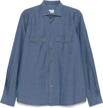 Mazzarelli Camicia denim - Blu
