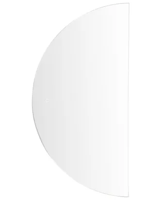 Beliani Specchio Da Parete Moderno A Led Semicircolare Per Camera Da Letto, Bagno 60 X 120 Cm, Argento Loue