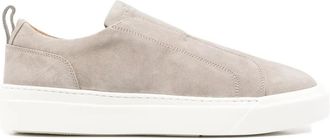 Kiton slip-on suede sneakers - men - Rubber/Calf Suede/Calf Leather - 45 - Neutrals