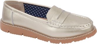 Jo & Joe Womens Real Suede Leather Penny Loafer Comfortable Smart/Casual Flat Slip-on Boat Shoe in Sizes 4-8 (Gold, UK Footwear Size System, Adult, Women, Nume