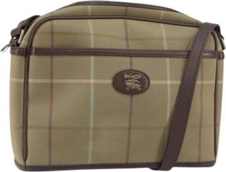 Burberry Pre-owned Cross Body Bags, female, Beige, Size: ONE SIZE Pre-owned Canvas Shoulder Bag