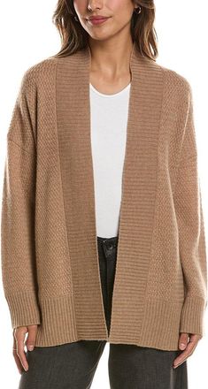 Fort&eacute; Cashmere Textured 100% Cashmere Duster Cardigan