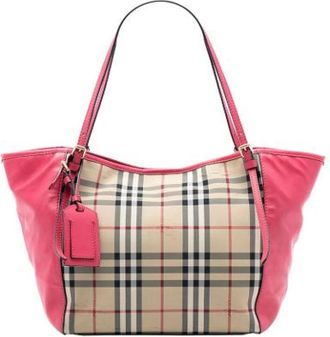 Burberry Pre-owned Tote Bags, female, Multicolor, Size: ONE SIZE Pre-owned Canvas Tote Bag