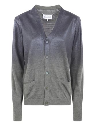 Maison Margiela button ombre cardigan - Grey