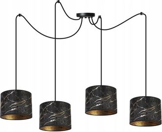 OEM L&aacute;mpara De Techo Colgante, Pantalla Con Estampado De Ara&ntilde;a, Dorada