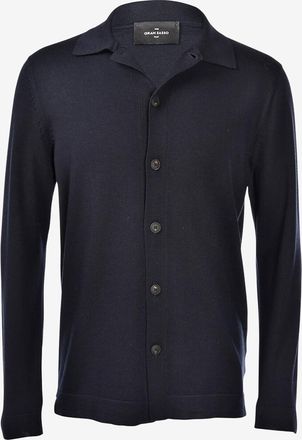 Gran Sasso Strick-Hemdjacke aus Schurwolle