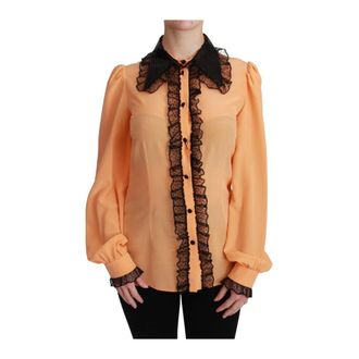 Dolce & Gabbana Dames, Blouses & Shirts, Geel, Maat: 2XS Zijde