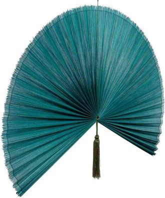 Wanderlust Deco Wanderlust Deco - Palmito Decoraci&oacute;n De Pared De Madera De Bamb&uacute; Y Tela Verde 145x75x2h Cm