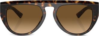 Ferrari oval-frame sunglasses - unisex - Acetate - 56 - Brown