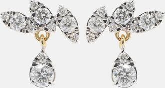 Stone and Strand Muse Drop 10kt gold earrings with diamonds