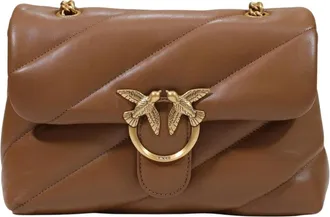 Pinko Pinko, Dames, Tassen, Bruin, Maat: ONE Size Leer